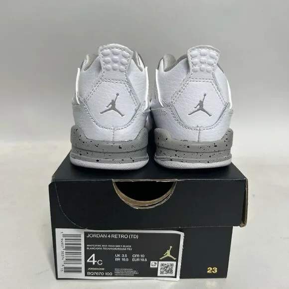 Nike Air Jordan 4 Retro TD “White Oreo” 2024 - Picture 4 of 5